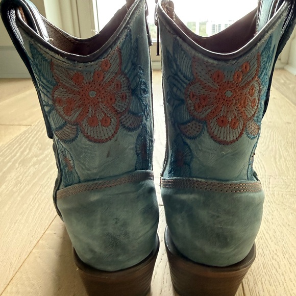Circle G Blue and Orange Floral Ankle Boots - Picture 4 of 8